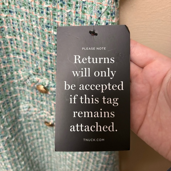 Tuckernuck Sea Glass Tweed Jackie Dress Mixed Turquoise Blue Green XXXL NWT New - Picture 15 of 16